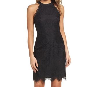 BB Dakota Black Lace Sheath Dress